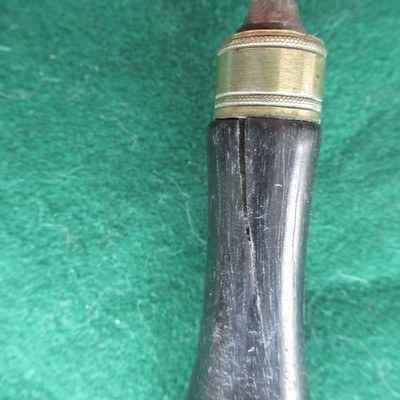 ANTIQUE ENGLISH NIPPLE WRENCH. @ 1850. EBONY HANDLE - Image 4 of 5