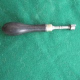 ANTIQUE ENGLISH NIPPLE WRENCH. @ 1850. EBONY HANDLE - Image 2 of 5