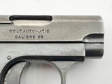 COLT M1908 MODEL 1908 VEST POCKET HAMMERLESS 1919 MFD BLUE FINISH ORIG GRIPS 1 MAG .25 ACP - 8 of 14