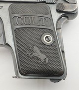 COLT M1908 MODEL 1908 VEST POCKET HAMMERLESS 1919 MFD BLUE FINISH ORIG GRIPS 1 MAG .25 ACP - 3 of 14