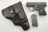 MAUSER WTP II (VEST POCKET PISTOL) THIRD VARIANT BLUE FINISH ORIG HOLSTER, GRIPS, & 2 MAGS 6,35MM / .25 ACP - 1 of 13