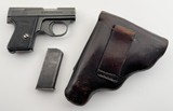 MAUSER WTP II (VEST POCKET PISTOL) THIRD VARIANT BLUE FINISH ORIG HOLSTER, GRIPS, & 2 MAGS 6,35MM / .25 ACP - 2 of 13