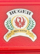 RUGER TALO NEW VAQUERO FACTORY ENGRAVED JOHN WAYNE COMMEMORATIVE 1 OF 3500 4 5/8" BBL WOOD GRIPS ORIGINAL BOX .45 LONG COLT - 2 of 15