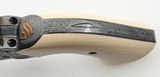 USFA UNITED STATES FIRE ARMS JOHN WAYNE RED RIVER CENTENNIAL 1873 CCH & HAND ENGRAVED 5.5" BBL PRES CASE .45 COLT TRU IVORY GRIPS - 12 of 15