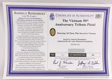 COLT 1911 AMERICA REMEMBERS VIETNAM WAR 50TH ANNIVERSARY 5" BBL GOLD/BLUE ENGRAVED 115/500 W/ PRES CASE & ORIG BOX .45 ACP 500 MADE - 2 of 15