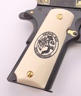COLT 1911 AMERICA REMEMBERS VIETNAM WAR 50TH ANNIVERSARY 5" BBL GOLD/BLUE ENGRAVED 115/500 W/ PRES CASE & ORIG BOX .45 ACP 500 MADE - 9 of 15