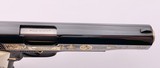 COLT 1911 AMERICA REMEMBERS VIETNAM WAR 50TH ANNIVERSARY 5" BBL GOLD/BLUE ENGRAVED 115/500 W/ PRES CASE & ORIG BOX .45 ACP 500 MADE - 12 of 15