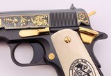 COLT 1911 AMERICA REMEMBERS VIETNAM WAR 50TH ANNIVERSARY 5" BBL GOLD/BLUE ENGRAVED 115/500 W/ PRES CASE & ORIG BOX .45 ACP 500 MADE - 7 of 15