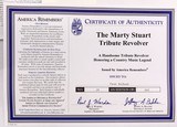 UBERTI AMERICA REMEMBERS MARTY STUART COMMEMORATIVE 26/300 CCH/BLUE GOLD INLAY/ENGRAVED W/ PRES CASE .45 COLT /300 - 3 of 15
