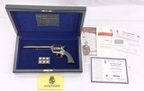 UBERTI AMERICA REMEMBERS MARTY STUART COMMEMORATIVE 26/300 CCH/BLUE GOLD INLAY/ENGRAVED W/ PRES CASE .45 COLT /300