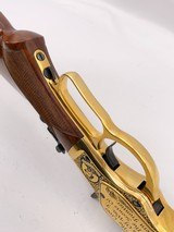 AMERICA REMEMBERS "THE SCOUTS OF THE WESTERN FRONTIER TRIBUTE" UBERTI 20/300 24K GOLD.44-40 W/ CASE AND PAPERS - 18 of 20