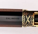 AMERICA REMEMBERS "THE SCOUTS OF THE WESTERN FRONTIER TRIBUTE" UBERTI 20/300 24K GOLD.44-40 W/ CASE AND PAPERS - 15 of 20