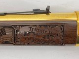 INVESTMENT ARMS WINCHESTER
94AE "A TRIBUTE TO OLD GLORY" 24K GOLD PLATED 1818-1960 MINNESOTA 1 OF 10 ENGRAVED WOOD W/ PRES CASE .45 COLT - 14 of 25