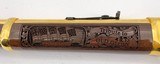 INVESTMENT ARMS WINCHESTER
94AE "A TRIBUTE TO OLD GLORY" 24K GOLD PLATED 1818-1960 MINNESOTA 1 OF 10 ENGRAVED WOOD W/ PRES CASE .45 COLT - 13 of 25