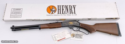 HENRY H010WL LEVER ACTION WILDLIFE EDITION GOLD INLAY / ENGRAVED / BLUED ORIGINAL BOX & PAPERS .45-70 GOVT
