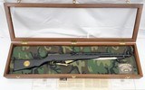AMERICAN HISTORICAL FOUNDATION RUSSIAN SKS VIETNAM WAR TROPHY EDITION GOLD INLAY/ENGRAVED 1 OF 1500 W/ GLASS CAMO DISPLAY CASE & ORIGINAL SKS BOX
