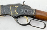 HENRY 1860 AMERICAN HISTORICAL FOUNDATION GREAT STATE OF MINNESOTA 10,000 LAKES STAR OF THE NORTH GOLD INLAY/ENGRAVED 2 OF 2 W/ GLASS PRES CASE .44-40 - 10 of 24