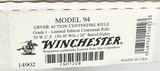 WINCHESTER AMERICAN HISTORICAL FOUNDATION CENTENNIAL 94 GRADE I GOLD INLAY & ENGRAVED 61/100 W/ GLASS PRES CASE & ORIG BOX & AMMO .30-30 WIN - 3 of 25
