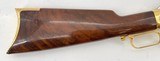 UBERTI TAYLORS & CO AMERICA REMEMBERS MODEL 1866 "YELLOW BOY" AMERICAN BUFFALO TRIBUTE 8/300 GOLD PLATE/ENGRAVED SMOOTH WOOD .44-40 WINCHEST - 11 of 23