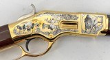 UBERTI TAYLORS & CO AMERICA REMEMBERS MODEL 1866 "YELLOW BOY" AMERICAN BUFFALO TRIBUTE 8/300 GOLD PLATE/ENGRAVED SMOOTH WOOD .44-40 WINCHEST - 14 of 23