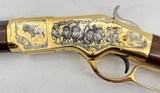 UBERTI TAYLORS & CO AMERICA REMEMBERS MODEL 1866 "YELLOW BOY" AMERICAN BUFFALO TRIBUTE 8/300 GOLD PLATE/ENGRAVED SMOOTH WOOD .44-40 WINCHEST - 8 of 23