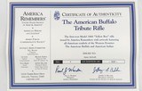 UBERTI TAYLORS & CO AMERICA REMEMBERS MODEL 1866 "YELLOW BOY" AMERICAN BUFFALO TRIBUTE 8/300 GOLD PLATE/ENGRAVED SMOOTH WOOD .44-40 WINCHEST - 2 of 23