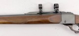 RUGER No.1 SINGLE SHOT RIFLE 26" BARREL BLUED WALNUT CHECKERED WOOD W/ RUGER RINGS TANG SAFETY RED PAD 6mm REM 1986 MFD - 4 of 18