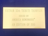 THOMPSON AUTO-ORDNANCE AMERICA REMEMBERS VIETNAM WAR POW/MIA 50TH ANNIV. ENGRAVED 159/500 ORIG DISPLAY CASE, BOX, & HARD CASE .45 ACP - 2 of 25