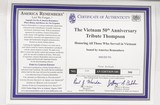 THOMPSON AUTO-ORDNANCE AMERICA REMEMBERS VIETNAM WAR POW/MIA 50TH ANNIV. ENGRAVED 159/500 ORIG DISPLAY CASE, BOX, & HARD CASE .45 ACP - 3 of 25