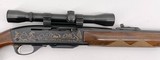 REMINGTON 742 WOODSMASTER SEMI AUTO RIFLE GOLD INLAY/ENGRAVED BEAR & DEER SCENE RECEIVER WEAVER K4 60-B SCOPE .30-06 SPRG - 10 of 21