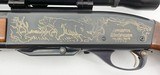 REMINGTON 742 WOODSMASTER SEMI AUTO RIFLE GOLD INLAY/ENGRAVED BEAR & DEER SCENE RECEIVER WEAVER K4 60-B SCOPE .30-06 SPRG - 6 of 21