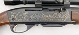 REMINGTON 742 WOODSMASTER SEMI AUTO RIFLE GOLD INLAY/ENGRAVED BEAR & DEER SCENE RECEIVER WEAVER K4 60-B SCOPE .30-06 SPRG - 12 of 21