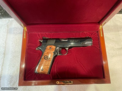 Colt Talo National Match Gold Cup - 45 ACP - Royal Blue - Maple Grips