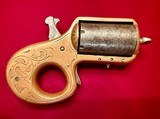 Engraved 1870’s James Reid “My Friend” Antique .22 Caliber Brass Knuckle Duster 7 Shot Revolver - 6 of 13