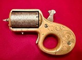 Engraved 1870’s James Reid “My Friend” Antique .22 Caliber Brass Knuckle Duster 7 Shot Revolver - 7 of 13