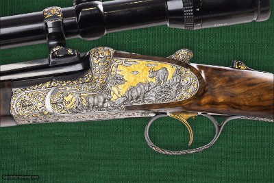 Peter Hofer, Ferlacher, caliber 7mm Remington Magnum, single-shot break-action rifle with double locking lugs and a Kersten lock, dating from 1992
