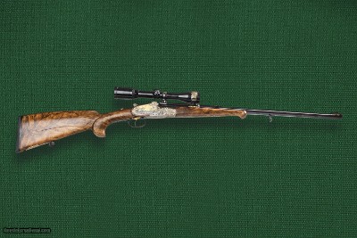 Peter Hofer, Ferlacher, caliber 7mm Remington Magnum, single-shot break-action rifle with double locking lugs and a Kersten lock, dating from 1992 - Image 6 of 14