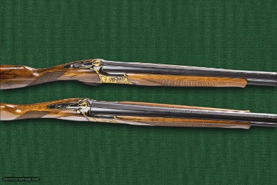 couple Browning FCS 25 shotguns with gold engraving, Fabrique Nationale Herstal S.A. Belgium, 1984 - Image 3 of 15