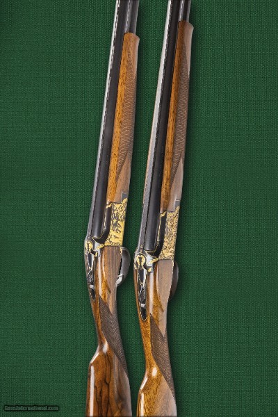 couple Browning FCS 25 shotguns with gold engraving, Fabrique Nationale Herstal S.A. Belgium, 1984 - Image 5 of 15