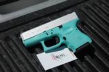 X-Werks Glock 26 9mm Tiffany Blue Satin Aluminum - 1 of 3