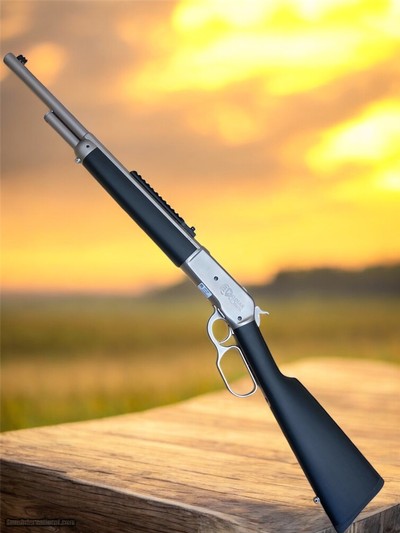 Chiappa 1886 Kodiak 45-70 Government Lever Action Rifle 18.5” Barrel Black Synthetic Stock / Brushed Stainless Steel