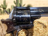 1850s Verney Carron Fres Belgium made 11mm Pinfire Revolver with Gold Inlay Engraving