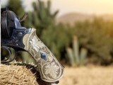 1850s Verney Carron Fres Belgium made 11mm Pinfire Revolver with Gold Inlay Engraving - 10 of 14