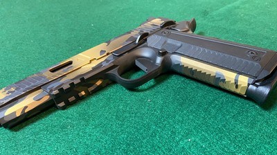 Nighthawk Custom Agent 2 Black and Gold Multicam 1911 Style Pistol Chambered in .45 ACP - Image 5 of 10