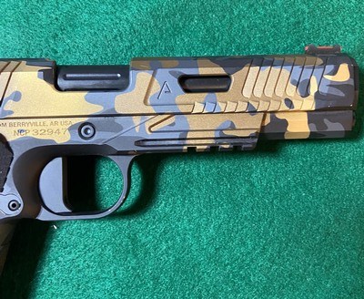 Nighthawk Custom Agent 2 Black and Gold Multicam 1911 Style Pistol Chambered in .45 ACP - Image 8 of 10