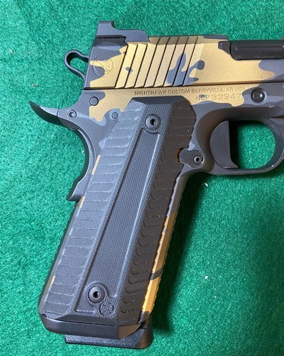 Nighthawk Custom Agent 2 Black and Gold Multicam 1911 Style Pistol Chambered in .45 ACP - Image 7 of 10