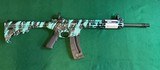 S&W M&P Model 15-22.22Cal LR in Robins Egg Blue Camo Platinum Finish - Image 13 of 13