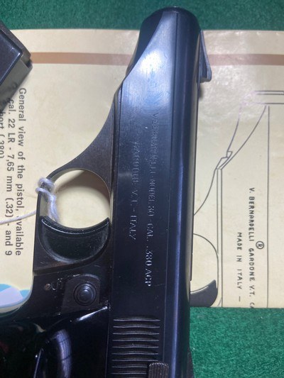 Italian Bernadelli Model 80 .380 Auto Pistol Pocket Gun - Image 5 of 11