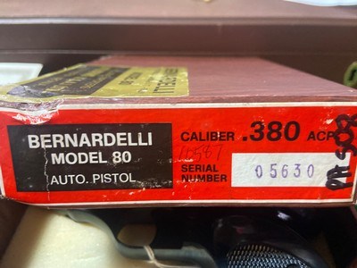 Italian Bernadelli Model 80 .380 Auto Pistol Pocket Gun - Image 10 of 11