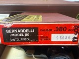 Italian Bernadelli Model 80 .380 Auto Pistol Pocket Gun - Image 10 of 11